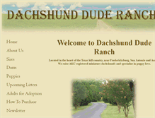 Tablet Screenshot of dachshundduderanch.com